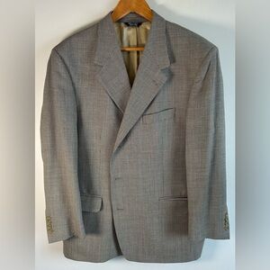Vito Rufolo Mens Blazer 56 Houndstooth 100% Wool Made in Italy Sport Coat VTG